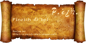 Pinzich Ábel névjegykártya